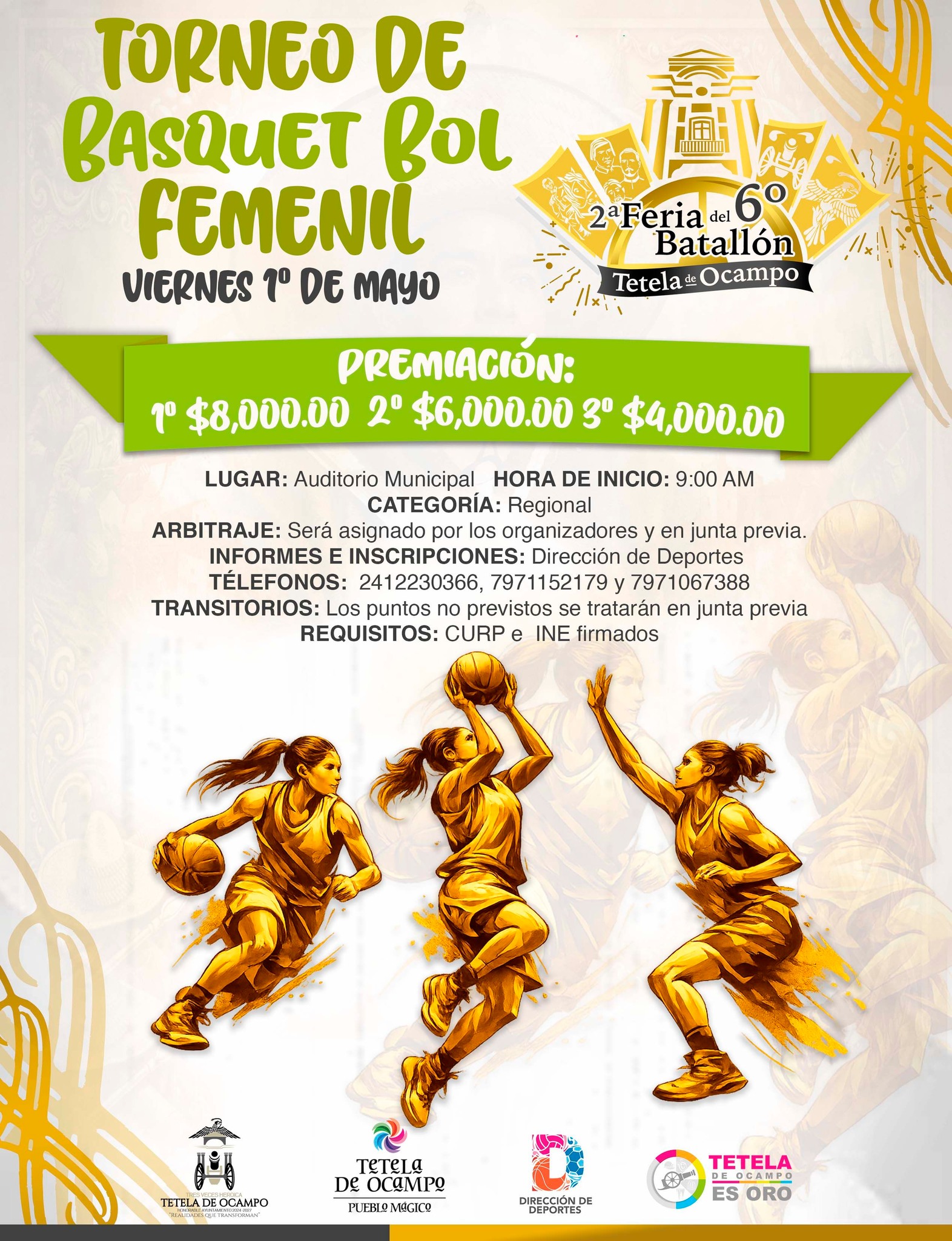 ¡Todo listo para el Torneo de Básquetbol Femenil!