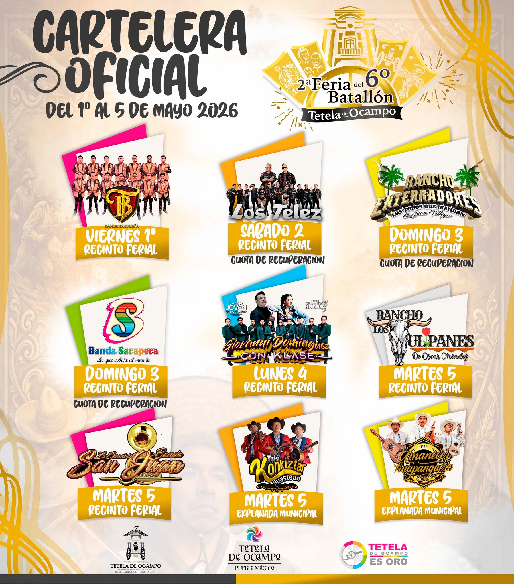 ¡Ya está lista la cartelera estelar oficial!