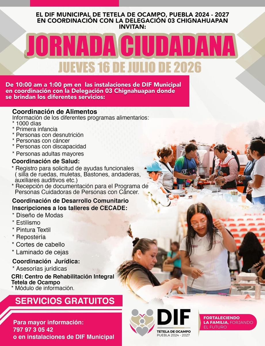 ¡Acércate a la Jornada Ciudadana del DIF Municipal!
