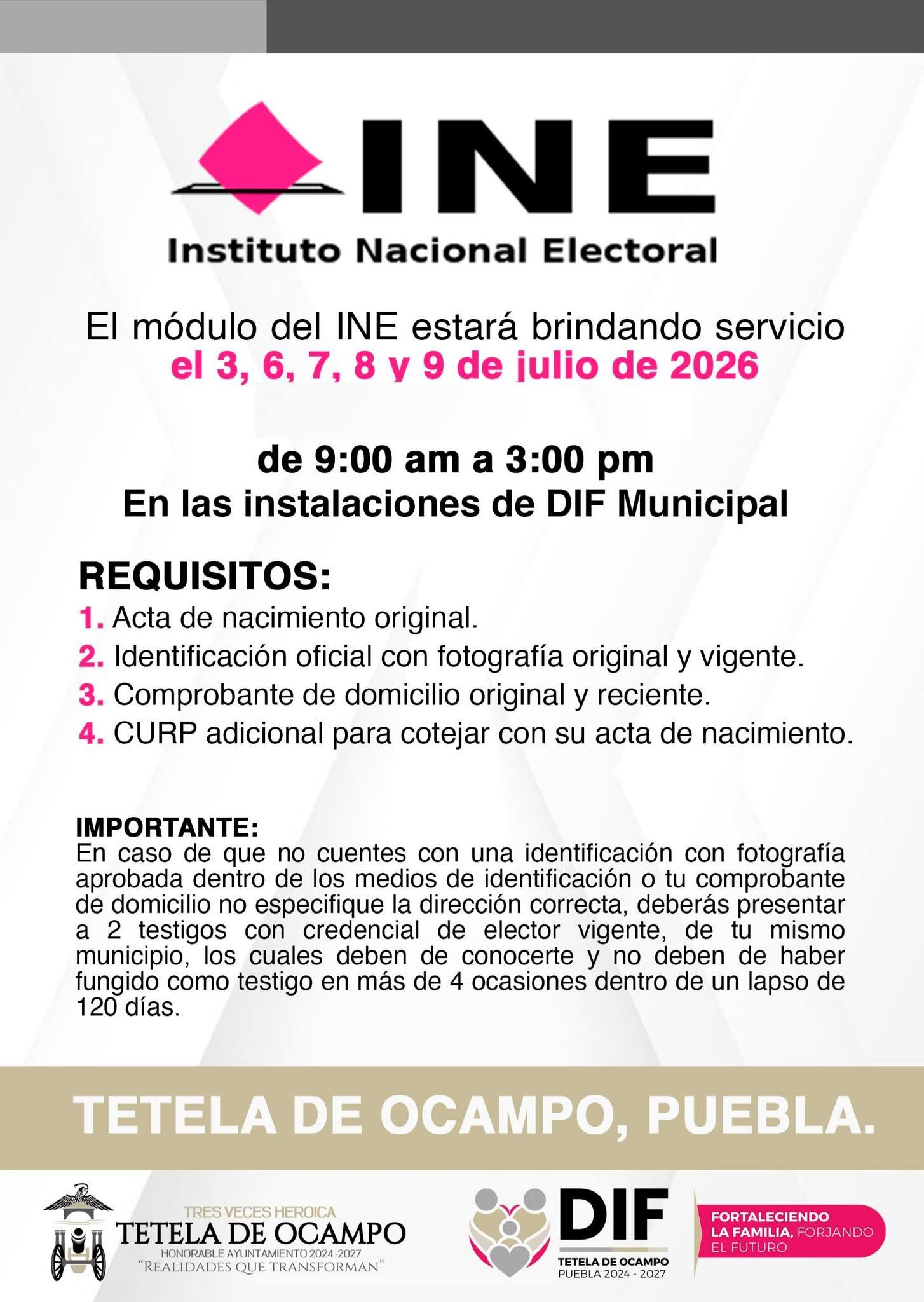 ¡Atención, ciudadanía de Tetela de Ocampo!